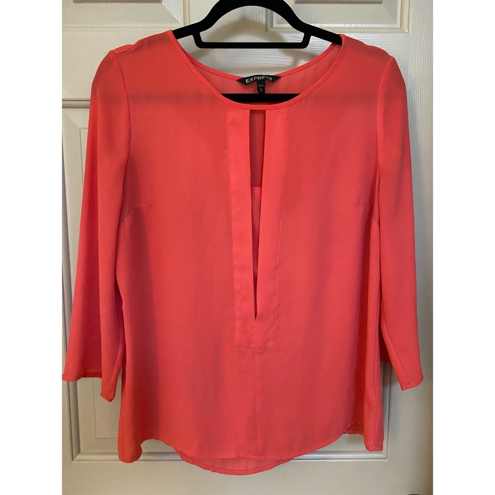 Coral pink dress shirt